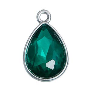 10 May Birthstone Charms, Green Pendants