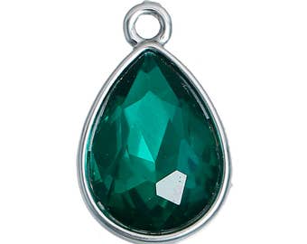 10 May Birthstone Charms, Green Pendants