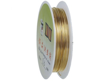 Gold Beading Wire,  23 Gauge Jewelry Wire 0.6mm Diameter