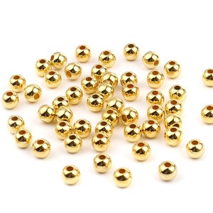300 CCB Gold Spacer Beads 4mm