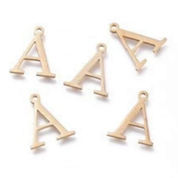 Alpha Greek Letter Charms Stainless Steel, Greek Alphabet Charms, Letter A Charms