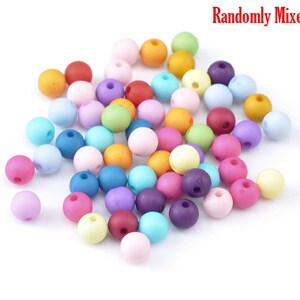 300 Acrylic Matte Bubblegum Beads Ball  7.7mm