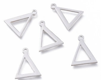 Delta Greek Charms Stainless Steel, Greek Alphabet Charms, Jewelry Making Supplies