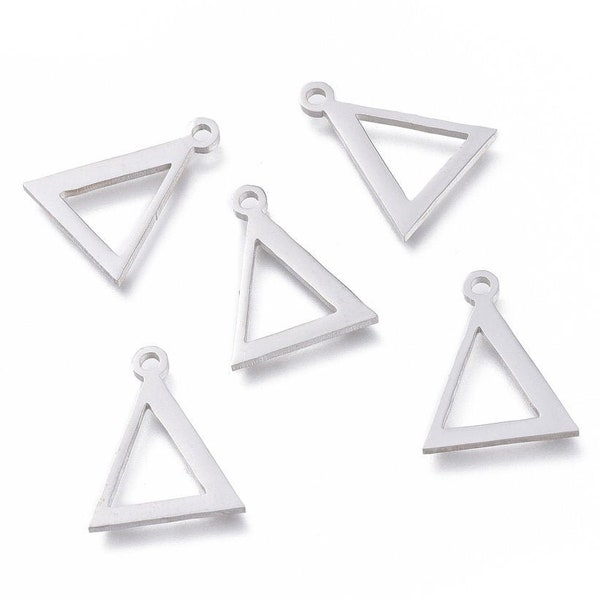 Delta Greek Charms Stainless Steel, Greek Alphabet Charms, Jewelry Making Supplies