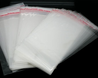 200 Plastic Self-Seal Bags 13.5cm x 8cm