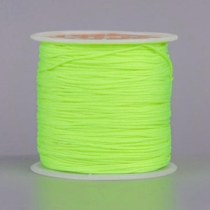 Green Nylon Jewelry Cord for Jewelry Making, 0.8mm, 49 yards image 1