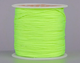 Green Nylon Jewelry Cord for Jewelry Making, 0.8mm, 49 yards