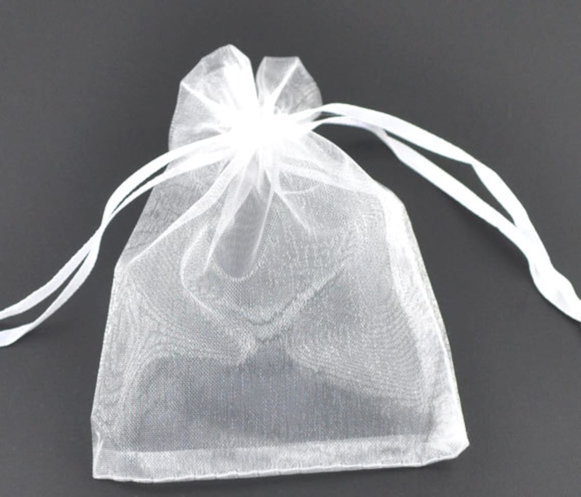 25 Organza Bags White Organza Bags 9cm X 7cm Party Favor | Etsy