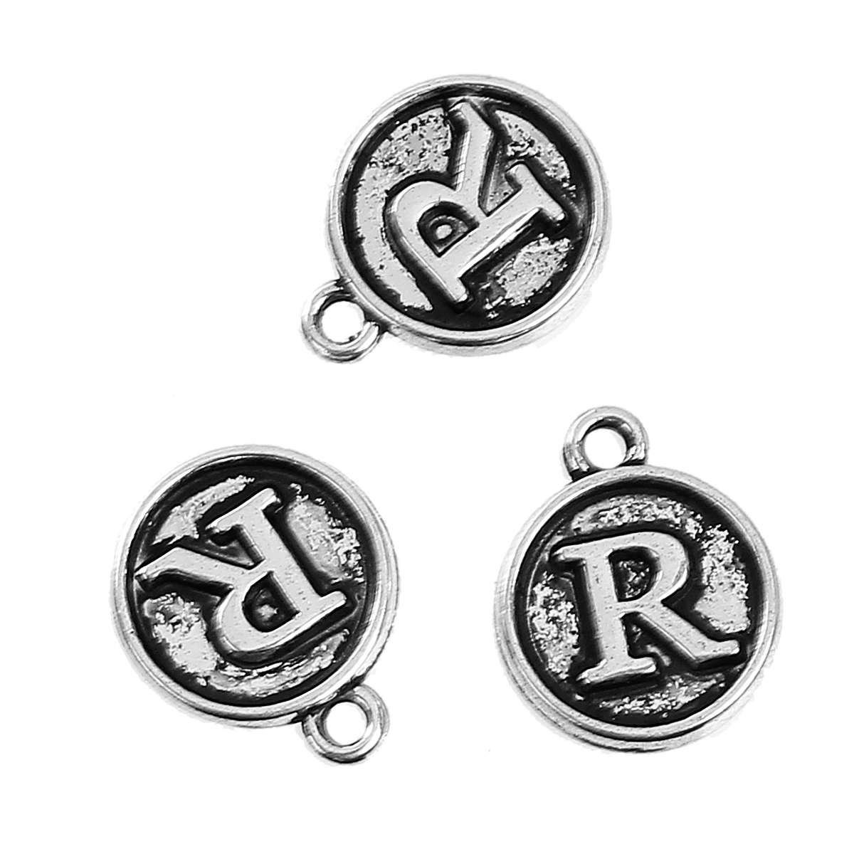 Letter 'R' Initial Pendant Charm for Bracelet or Necklace, Delicate Silver  Gift 8944393233978