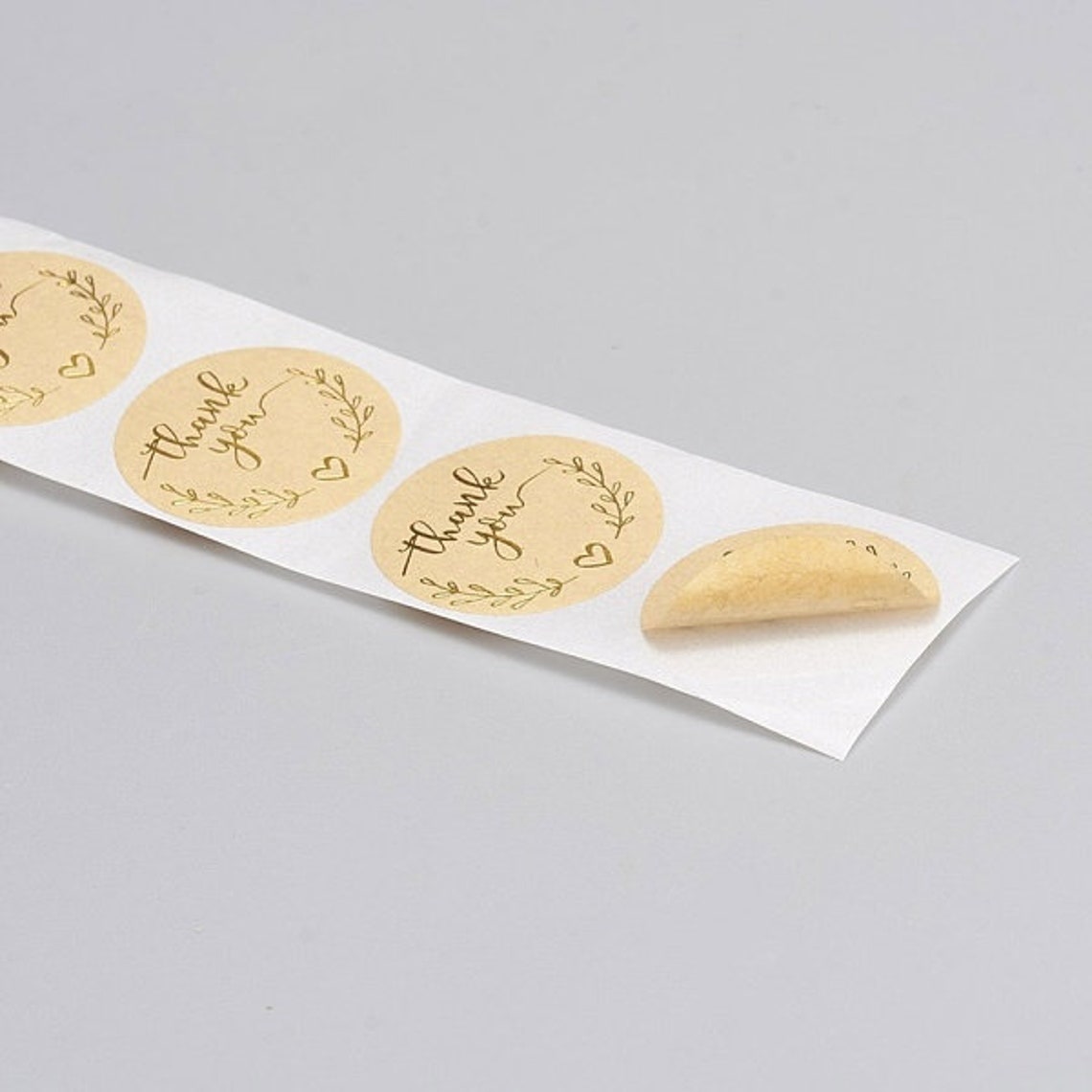 Gold Thank You Stickers - Etsy