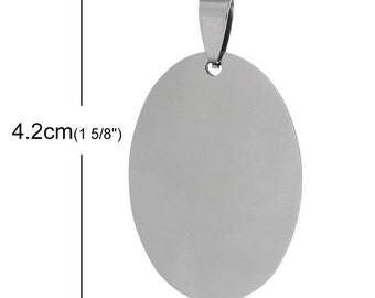 5 stainless steel blanks, 304 Stainless Steel Blank Stamping Tags, metal charm blanks