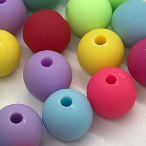Acrylic Matte Bubblegum Beads Ball  9.8mm