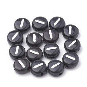 Letter I Beads, 7mm Round Alphabet Beads