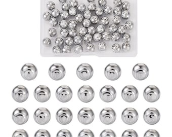 Silver Round Alphabet Beads 10mm, Two Full Sets with Container