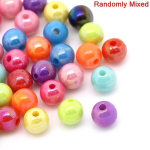 6mm Acrylic Bubblegum Beads 500 beads