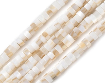 Natural Freshwater Shell Beads Strands, Heishi Beads