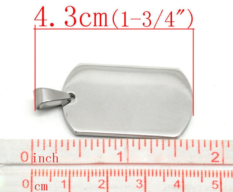 Diyhub 25 Set Silver Bone Shape Dog Tags - Stainless Steel Stamping Blanks With Key Rings For DIY Pet ID & Crafts - View #2