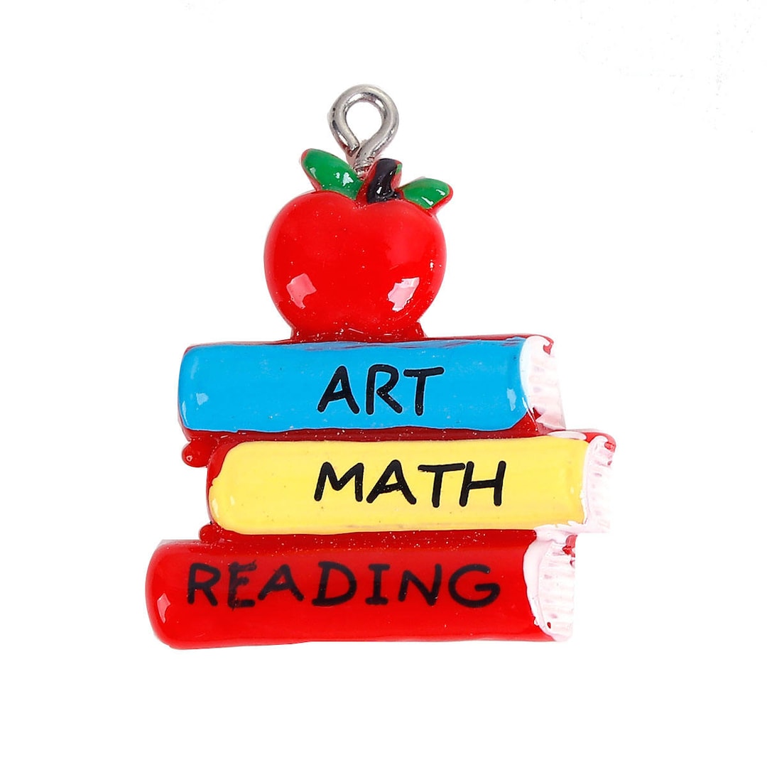 5 Teacher Charms, School Book Charms, Graduation Charms, 31mm X 27mm Etsy