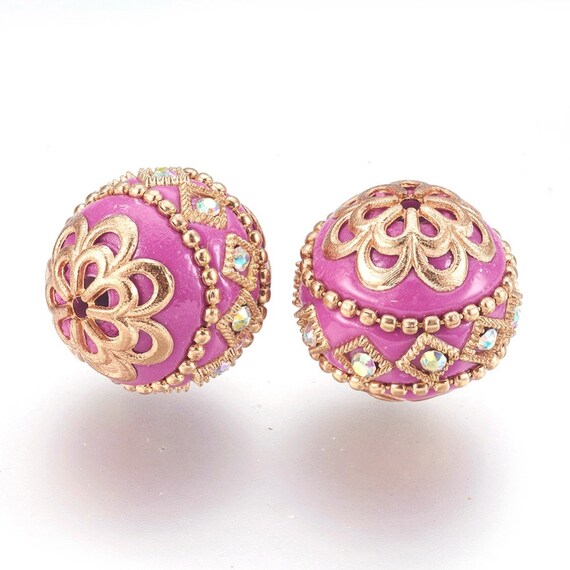 5 Embellished beads, Focal Beads, 19.5 x 19mm