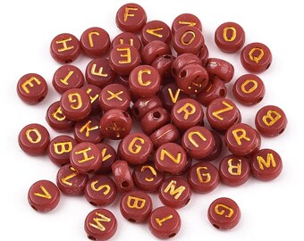 400 Letter Beads, 7mm Acrylic Letter Beads, Alphabet Beads