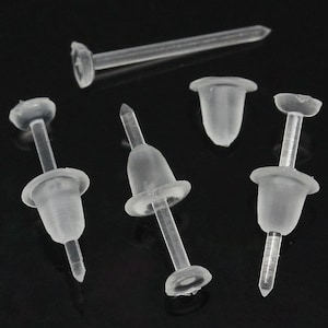 Plastic Ear Studs with Ear Nuts