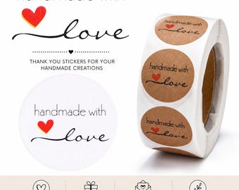 Handmade with love stickers