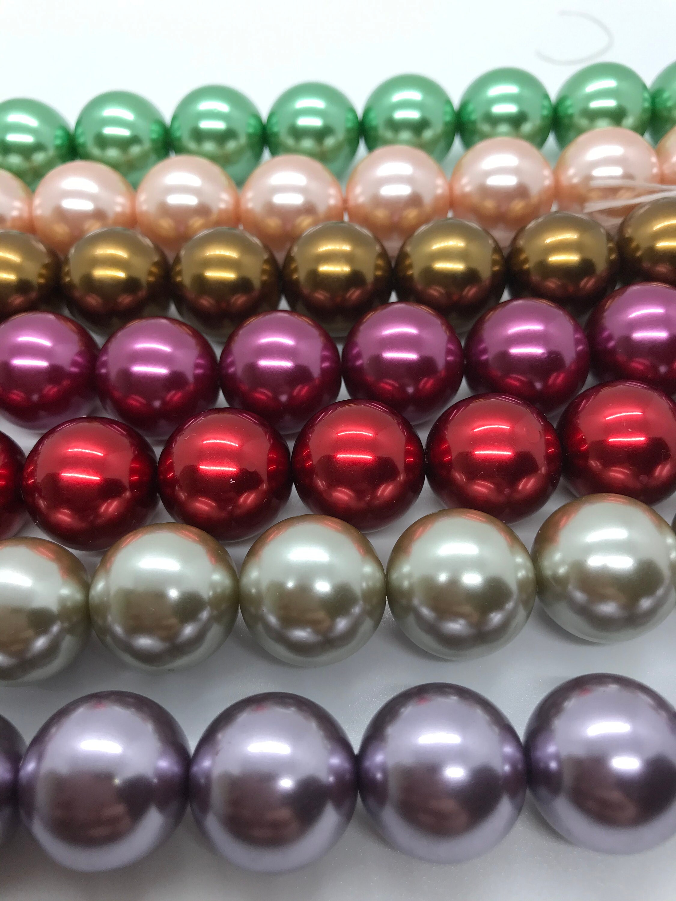 7 Strands 18mm Assorted Acrylic Pearl Beads