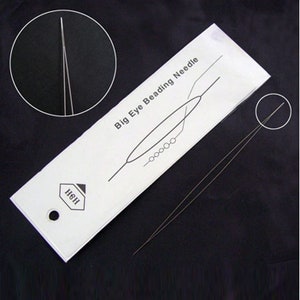 Big Eye Beading Needles, Stainless Steel Collapsible Needle