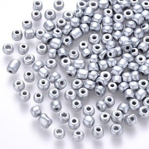 Silver Seed Beads 6/0 110 grams