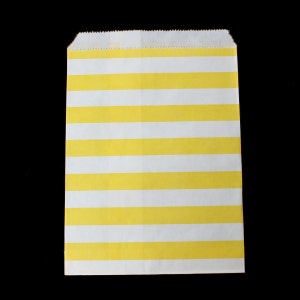 20 Wedding Candy Bags, wedding favor bags, yellow and white stripe favor bags, wedding favors, goodie bags, candy bags, wedding bags image 1