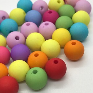 Acrylic Matte Bubblegum Beads Ball  9.8mm