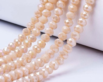 Peach Rondelle Beads