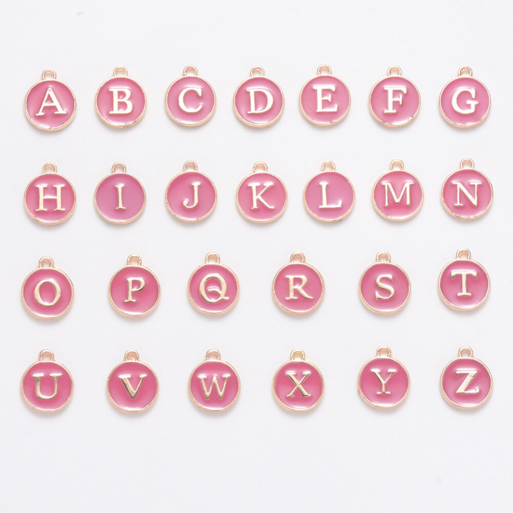 Bubblegum Pink Alphabet Beads, Spacer Beads, DIY Jewelry, Letter Beads,  Cute Supplies