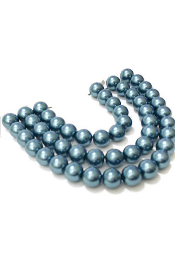 50 beads craft pearl beads 8mm Glass faux Pearls Gold jewellery making