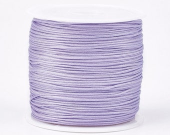 Purple Nylon Jewelry Cord for Jewelry Making, 0.8mm, 49 yards