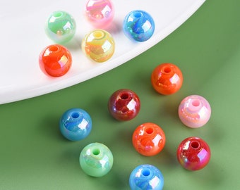 200 Acrylic Bubblegum Beads 10mm, Jewelry Making Supplies