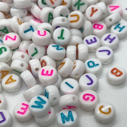 500 Acrylic Alphabet Beads Name Beads AZ Beads 7mm Etsy
