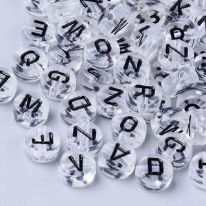 400 Alphabet Beads, 7mm Acrylic letter beads