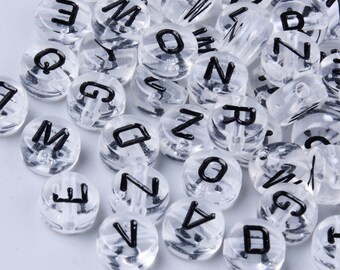 400 Alphabet Beads, 7mm Acrylic letter beads