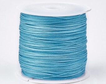 Blue Nylon Jewelry Cord for Jewelry Making, 0.8mm, 49 yards