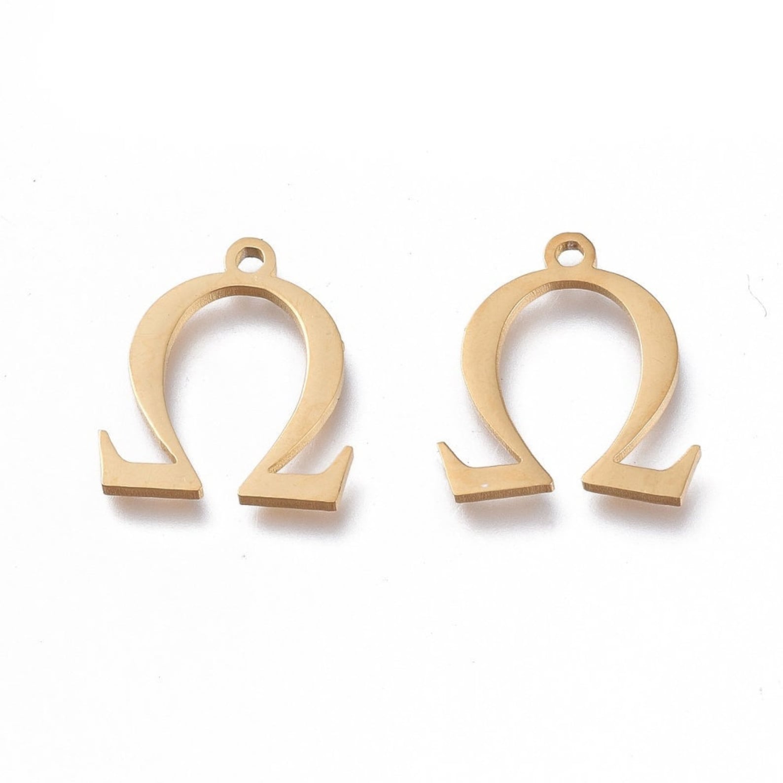 Omega Letter Charms Stainless Steel, Greek Alphabet Charms - Etsy