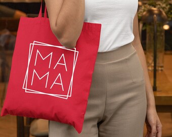 MAMA | Canvas Tote Bag | Mother's day gift | Mom's tote Bag | Mommy Reusable Bag | Shopping Bag | Birthday gift for mother from kids