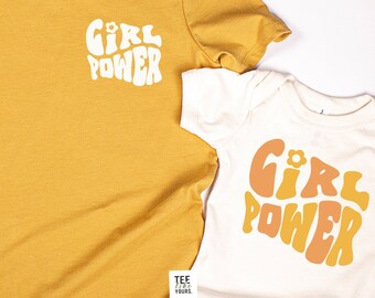 Girl Power Retro Matching Mommy and Me Shirts