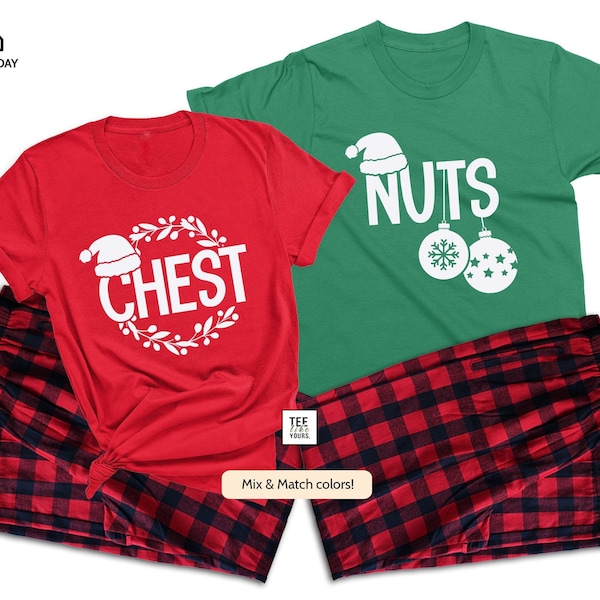 Couples Christmas Pajamas Funny Etsy