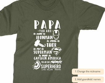 Camping Papa Gift for Him Father's Day Kids T-Shirt - TeeHex
