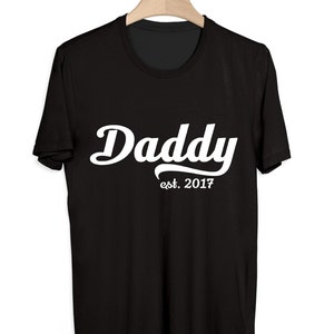 Daddy Est.2015, 2016, 2017 Men's T-Shirt Best Gift for your Husband New Daddy Nice Tee New Daddy Best Gift for Daddy image 3