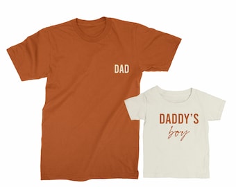 Dad & Daddy's Boy .Dad and Baby Boy matching t-shirts. New Dad Shirt. Father Son gift. Dad's Birthday Gift. New dad gift. Father's Day gift