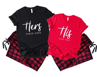 Personalized Couple Christmas Pajamas: Buffalo Plaid Matching Set