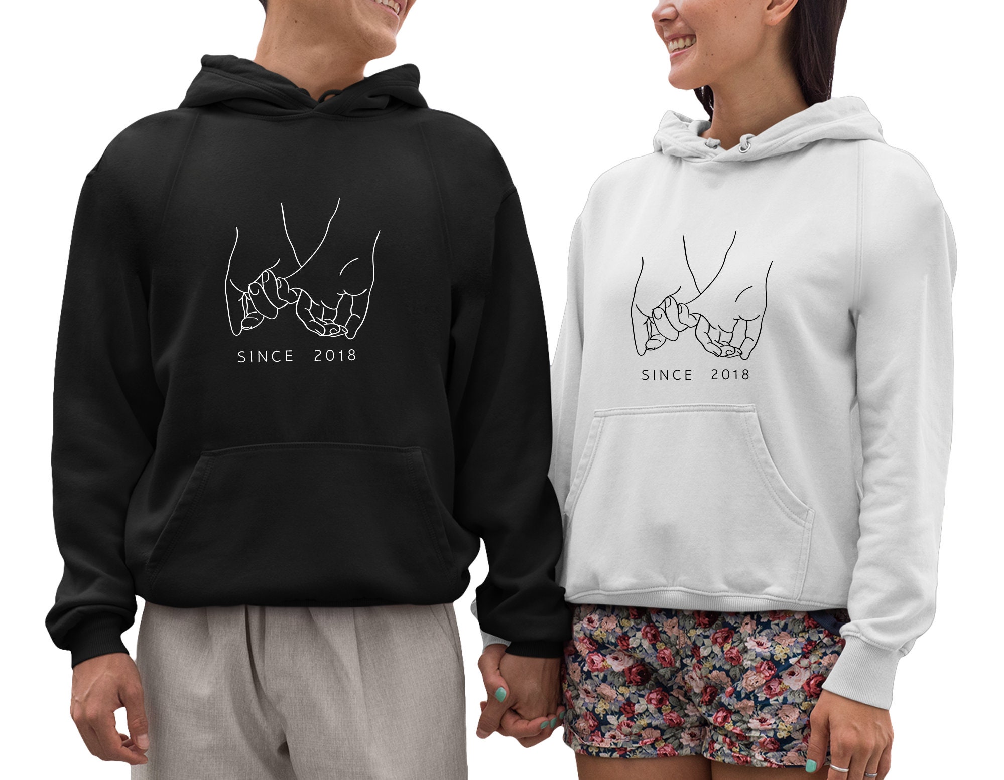 Gift for Couple Matching Couple Hoodies Valentines Day Gift Honeymoon  Outfit Husband Wife Anniversary Gift His & Hers Hoodie Gift 