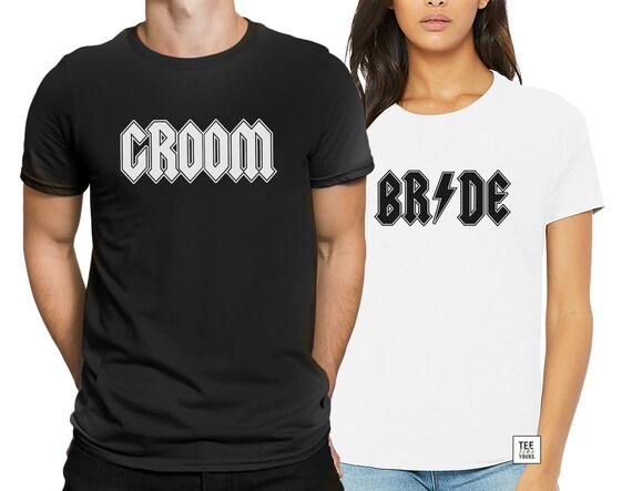 groom and bride couple shirt